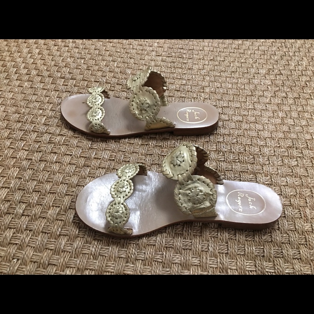 Jack Rogers leather Lauren sandal